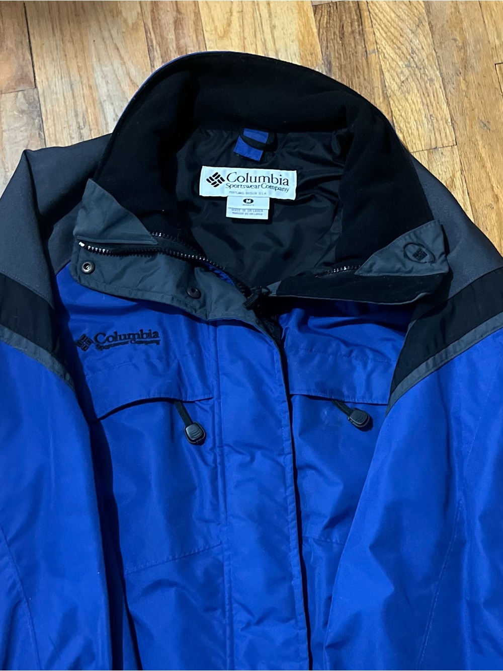 Columbia Royal Blue and Black Waterproof Shell Jacket
